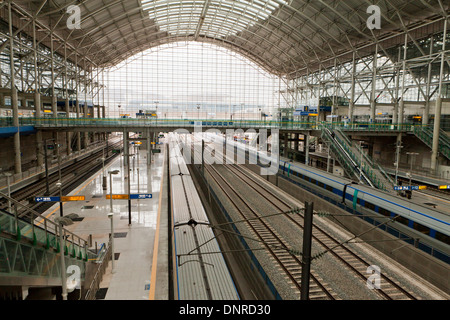 Nouveau Korail Seoul station terminal rail plateforme - Séoul, Corée du Sud Banque D'Images