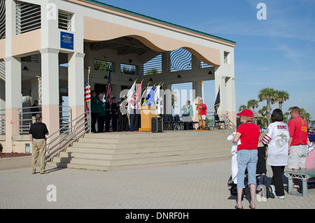 Service de jour de vétérans à Pensacola Beach Florida USA Banque D'Images