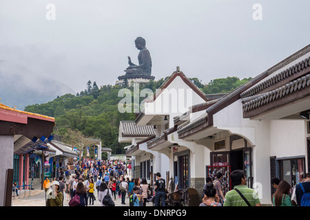 Tian Tan Buddha statue, Lantau Island, Hong Kong, Chine Banque D'Images