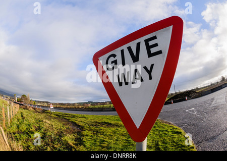 Faire place road sign Banque D'Images