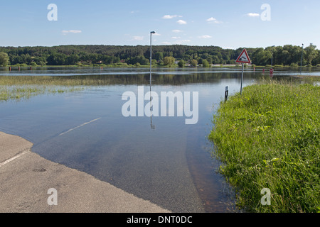 L'eau haute Elbe près de Dömitz, 2013, Germany, Europe Banque D'Images