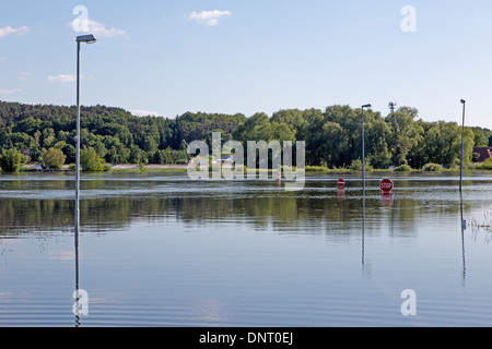 L'eau haute Elbe près de Dömitz, 2013, Germany, Europe Banque D'Images