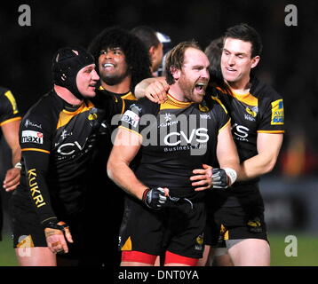 High Wycombe, Buckinghamshire, Royaume-Uni. 05 Jan, 2014. Rugby Union au cours de l'Aviva Premiership match entre les London Wasps et Exeter Chiefs à Adams Park le 5 janvier 2014 à High Wycombe, en Angleterre. Credit : Action Plus Sport/Alamy Live News Banque D'Images