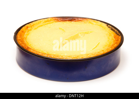 New York Cheesecake isolated on a white background studio. Banque D'Images
