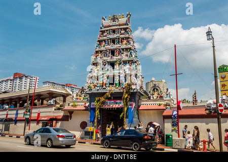 Le Temple Sri Mariamman, Singapour Banque D'Images