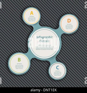 Infographie dans metaball style sur un fond texture 3D Banque D'Images