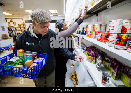 Le Lewisham Food Bank à New Cross, London, UK. Banque D'Images