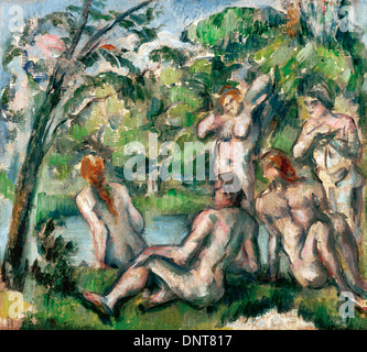 Paul Cezanne, baigneurs 1883-1887 Huile sur toile. Ohara Museum of Art, Kurashiki. Banque D'Images