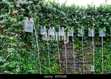 Fontaine à la naissance d'Elvis Presley & Musée de Tupelo, Mississippi, domicile d'Elvis Presley pour ses 13 premières années Banque D'Images