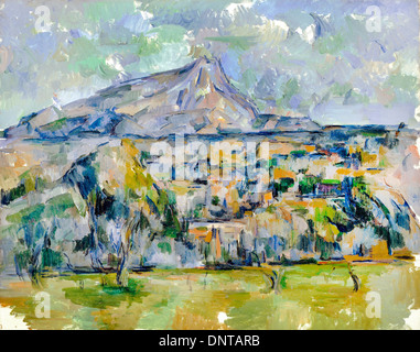 Paul Cezanne, Mont Sainte-Victoire 1902 - 1906 huile sur toile. Nelson-Atkins Museum of Art, Kansas City, Missouri, États-Unis. Banque D'Images