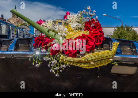 La bénédiction de l'automobiles à Copacabana, Bolivie. Banque D'Images