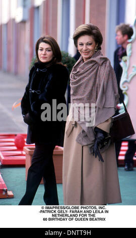 15 juin 2001 - Â© IMAPRESS/ PATRICK GELY- FARAH ET LEILA DANS NETHERLAND POUR LE 60 ANNIVERSAIRE DE LA REINE BEATRIX(Image : © Crédit Photos Globe/ZUMAPRESS.com) Banque D'Images