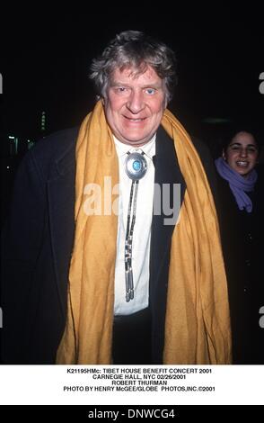 Le 26 février 2001 - K21195console HMc : TIBET HOUSE Concert-bénéfice 2001.Carnegie Hall, NYC 02/26/2001.ROBERT THURMAN. HENRY McGEE/(2001 Image : © Crédit Photos Globe/ZUMAPRESS.com) Banque D'Images