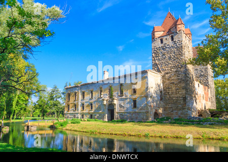 Ruines du château de Pottendorf près de Eisenstadt, Autriche Banque D'Images