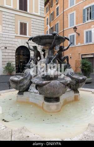 Fontane delle Tartarughe Fontaine des tortues, Rome, Italie Banque D'Images