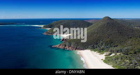 Zenith Plage, Plage Wreck Beach, Fort et Fingal Spit de Tomaree Head lookout Port Stephens Nouvelle Galles du sud , Australie Banque D'Images