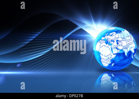 Arrière-plan de la terre numérique Banque D'Images