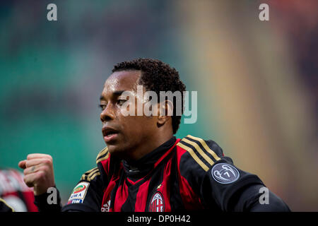 Milan, Italie. 6 janvier, 2014. Robinho (Milan) Football / Soccer : Italien 'Serie' un match entre l'AC Milan 3-0 Atalanta à San Siro à Milan, Italie . Credit : Maurizio Borsari/AFLO/Alamy Live News Banque D'Images