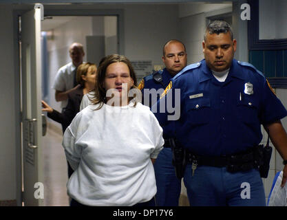 Apr 24, 2006 ; San Antonio, TX, USA ; Heather Evink, 18 ans, et sa mère, ont été arrêtés sur le côté nord-ouest de San Antonio pour mise en danger de l'enfant et le dommage causé à un enfant. Crédit obligatoire : Photo par Helen Montoya/San Antonio Express-NewsZUMA Press. (©) Copyright 2006 par San Antonio Express-News Banque D'Images