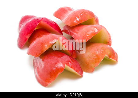 Pommes Rose isolé sur fond blanc Banque D'Images