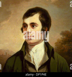 Robert Burns (1759-1796), poète écossais et parolier. Archives presse Service Portrait Banque D'Images