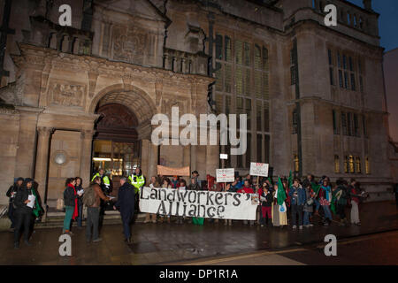 Landworkers est l'Alliance des petits agriculteurs à l'attention de la grande entreprise agroalimentaire Agriculture Oxford Conference Banque D'Images