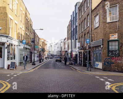 Vue le long Redchurch Street, Londres Banque D'Images