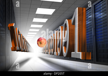 Image composite dans le centre de données flottant apple Banque D'Images
