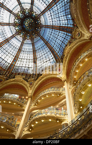 La coupole des Galeries Lafayette, Paris, Ile-de-France, France Banque D'Images