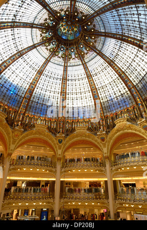 La coupole des Galeries Lafayette, Paris, Ile-de-France, France Banque D'Images