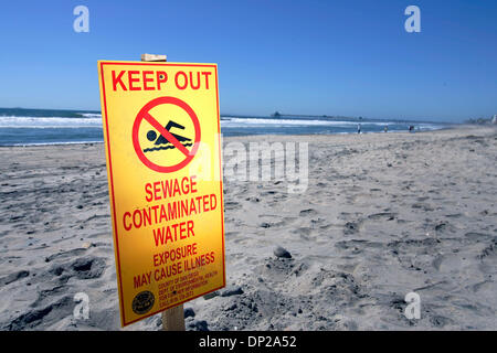 Le 24 mai 2006, à San Diego, CA, USA ; la 16e rapport plage carte par guérir la baie est sorti et Imperial Beach, est montré ici le mercredi, a été l'une des plus plages polluées en Californie. Crédit obligatoire : Photo par K.C. Alfred/SDU-T/ZUMA Press. (©) Copyright 2006 by SDU-T Banque D'Images