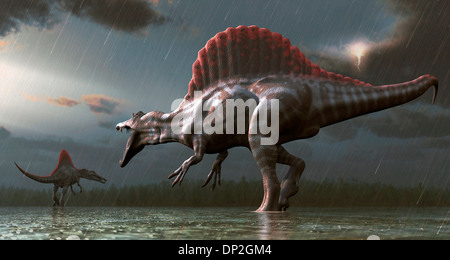 Artwork d'un dinosaure spinosaurus Banque D'Images