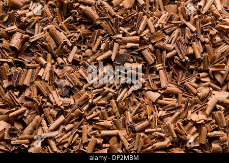 La texture des copeaux de chocolat au lait Banque D'Images