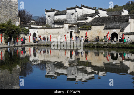 Vieille ville de Hongcun, Anhui, Chine Banque D'Images