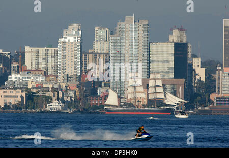 Jul 09, 2006 ; San Diego, CA, USA ; baie de SAn Diego sur une fin d'après-midi. Un jet ski sur la baie, avec l'étoile de l'Inde n'est placé sur l'arrière-plan. Crédit obligatoire : Photo de Jim Baird/SDU-T/ZUMA Press. (©) Copyright 2006 by SDU-T Banque D'Images