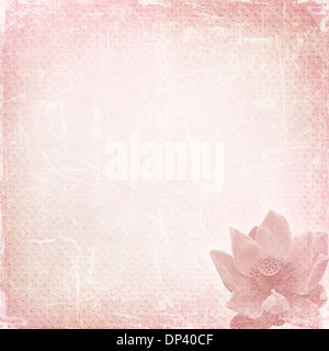 La texture du papier avec fleur de lotus Banque D'Images