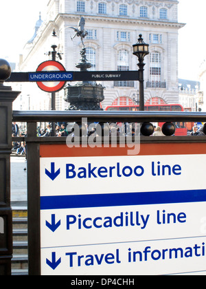 Piccadilly Circus Underground London England Banque D'Images