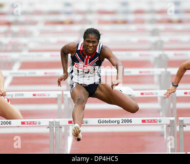 10 août 2006 - Stade Ullevi, Goteborg, Suède - GEMMA BENNETT.K49273.European Athletics Championships JOUR 4.100 mètres haies.(Image Crédit : © Globe Photos/ZUMAPRESS.com) Banque D'Images