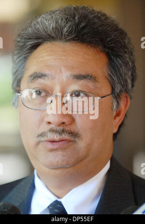 Le procureur de district adjoint Dodie Katague au cours de l'interpellation de trois anciens étudiants Diablo Valley College en Cour supérieure de Contra Costa en Californie Martinez, mercredi, 25 juillet 2007. Les procureurs du comté de Contra Costa ont facturé 34 actuels élèves suspects Diablo Valley College de payer pour changer d'études. (Bob Larson/Contra Costa Times/ZUMA Press) Banque D'Images