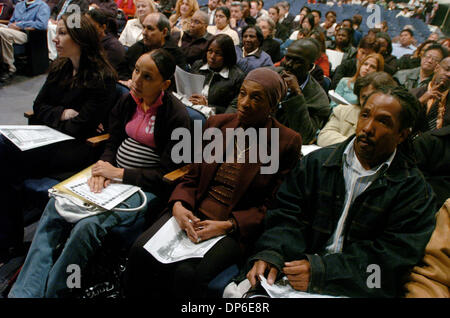 Oct 13, 2006 ; Brooklyn, NY, USA ; regard sur les immigrants au cours de la deuxième des deux la naturalisation des cérémonies marquant l'assermentation de 1 400 nouveaux citoyens des Etats-Unis à l'Université de New York. Crédit obligatoire : Photo par Bryan Smith/ZUMA Press. (©) Copyright 2006 par Bryan Smith Banque D'Images