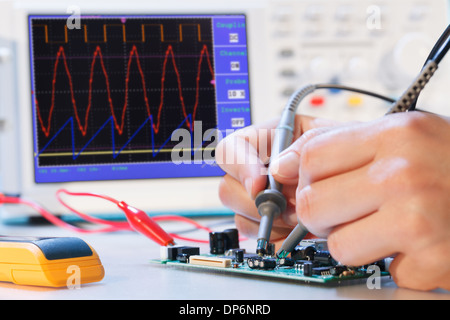 Développement d'un micro processeur électronique Banque D'Images