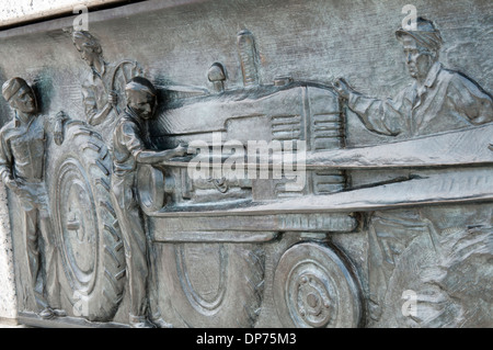 Close up detail du Monument commémoratif de la Seconde Guerre mondiale à Washington DC, USA Banque D'Images