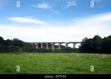 Aqueduc de Pontcysyllte, au nord du Pays de Galles, bâtiment classé et un site du patrimoine mondial construit par Thomas Telford Banque D'Images