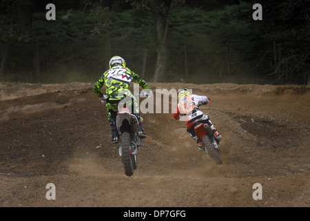 NEVILLE BRADSHAW STEVE LENOIR PRO MX1 NATIONAL PRO MX2 MX1 MX2 NATIONAL BANQUE SKELDER WHITBY ANGLETERRE 21 Juillet 2013 Banque D'Images
