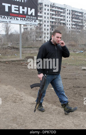 26 févr. 2006 - Grozny, Tchétchénie, Russie - Tchétchénie capital reste un endroit dangereux. (Crédit Image : © PhotoXpress/ZUMA Press) RESTRICTIONS : l'Amérique du Nord et du sud de l'homme SEULEMENT ! Banque D'Images