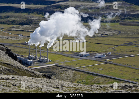 Centrale géothermique de Nesjavellir, Islande Banque D'Images