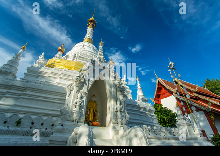 À la Pagode Wat Chetawan temple à Chiang Mai, Thaïlande Banque D'Images