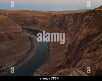 Photographie aérienne de Horseshoe Bend sur Glen Canyon USA Arizona Banque D'Images