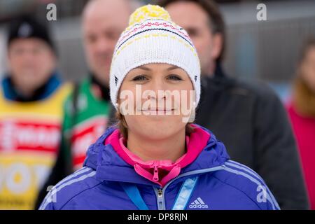 Inzell, Allemagne. 09Th Jan, 2014. Ancien biathlète russe Magdalena pose à la coupe du monde de biathlon dans le Chiemgau Arena à Inzell, Allemagne, 09 janvier 2014. Photo : Sven Hoppe/dpa/Alamy Live News Banque D'Images