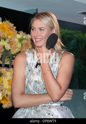 Melbourne, Australie. Jan 9, 2014. Maria Sharapova de Russie assiste à un événement médiatique de l'avant de l'Open d'Australie 2014 à Melbourne, Australie, le 9 janvier 2014. Credit : Bai Xue/Xinhua/Alamy Live News Banque D'Images